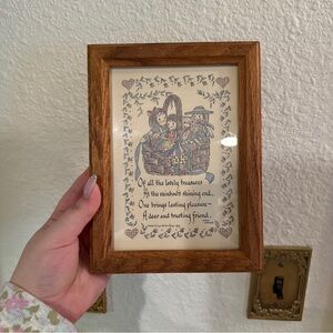 Vintage Friendship Themed Framed Artwork